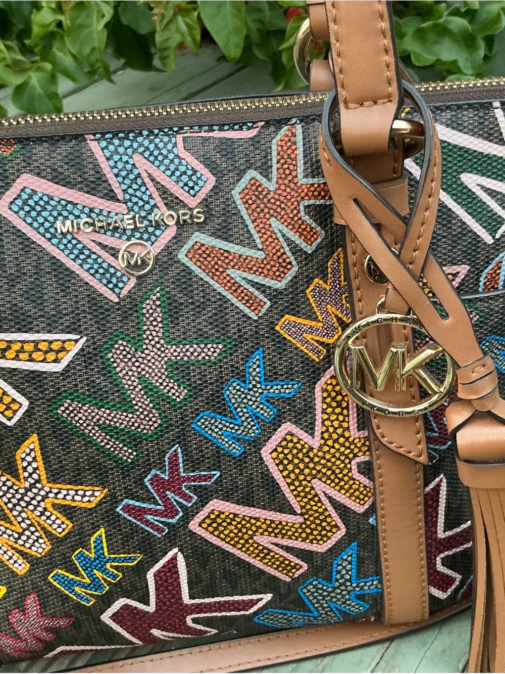 MICHAEL KORS Women’s Sullivan Leather Authentic Multi-Logo Convertible Satchel - Picture 11 of 16